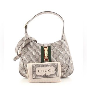 Gucci × Balenciaga The Hacker Project 
Jackie 1961 Hobo GG Coated Canvas Small